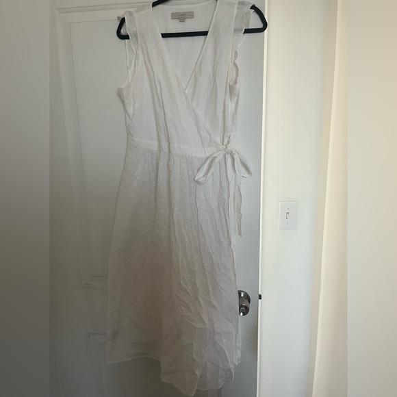 Loft white eyelet midi dress - Picture 1 of 5